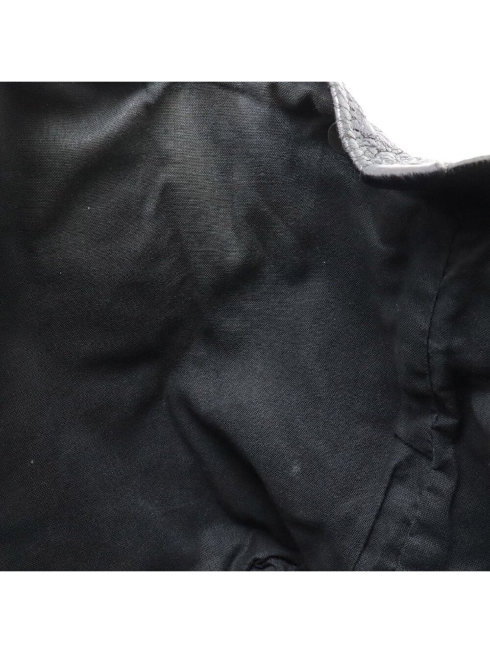 Balenciaga Navy Cabas S Logo Wrinkled Tote Leather Black - Picture 7 of 9